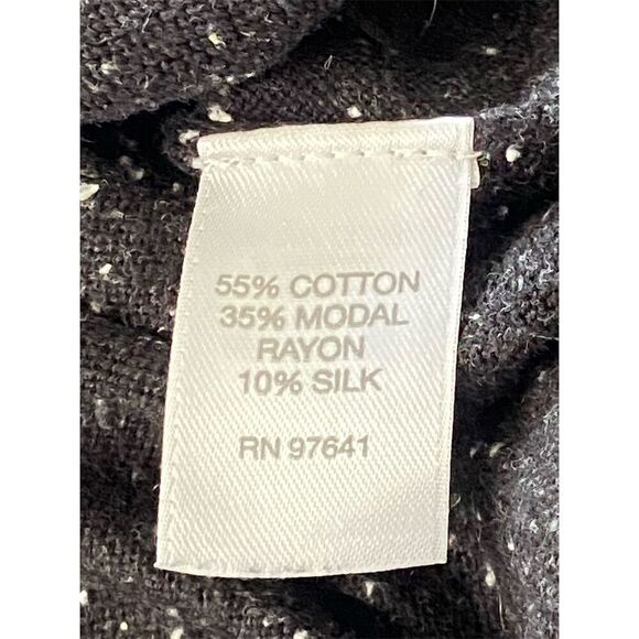 J. Jill Tunic Length Mock Neck Speckled Sweater Black Pullover Casual Size S - Picture 3 of 9